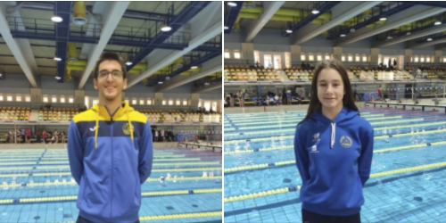 Ángel David Benito y Clara Rivas - nadadores Club Natación Alarcos Ciudad Real